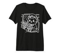 Kawaii Cat Bus Driver Public Transportation Premium T-Shirt