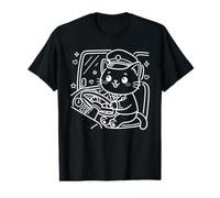 Kawaii Cat Bus Driver Public Transportation Value Graphic T-Shirt