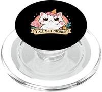 Kawaii Cat Call Me Unicorn Ice Cream Rainbow Kitty PopSockets PopGrip for MagSafe