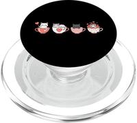 Kawaii Cat Cute Valentine Hearts Teacup Kitty PopSockets PopGrip for MagSafe