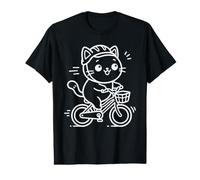 Kawaii Cat Cycling Bicycle Bike Sports Value Graphic T-Shirt