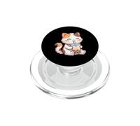 Kawaii Cat Drinking Bubble Boba Milk Tea Lover Japan Otaku PopSockets PopGrip for MagSafe