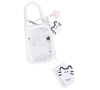 Kawaii Cat Ear Photo Card Holder - Practical ID Card Holder with Key Ring, Skipping Rope & Jelly Cherry Blossom Keyring - Cute Portable Photo Holder for Kpop Photo Card, Ideal for Collectors