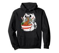 Kawaii Cat Eating Japanese Noodles Ramen Anime Pullover Hoodie
