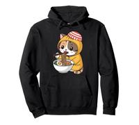Kawaii Cat Eating Ramen Anime Pullover Hoodie