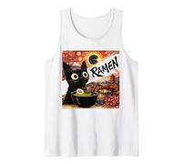 Kawaii Cat Eating Ramen Cute Japanese Anime Starry Night Art Tank Top