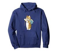 Kawaii Cat having Breakfast, saying Good Morning in Japanese Pullover Hoodie