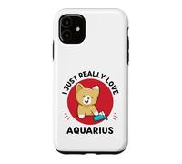 Kawaii Cat I Just Really Love Cute Aquarius Lover Case for iPhone 11