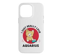 Kawaii Cat I Just Really Love Cute Aquarius Lover Case for iPhone 14 Pro Max