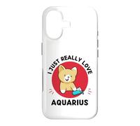 Kawaii Cat I Just Really Love Cute Aquarius Lover Case for iPhone 17