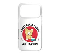 Kawaii Cat I Just Really Love Cute Aquarius Lover Case for iPhone 17 Pro