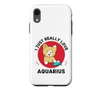 Kawaii Cat I Just Really Love Cute Aquarius Lover Case for iPhone XR