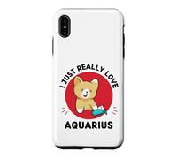 Kawaii Cat I Just Really Love Cute Aquarius Lover Case for iPhone XS Max