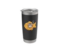 Kawaii Cat in Taiyaki Fish Waffle Neko Stainless Steel Insulated Tumbler