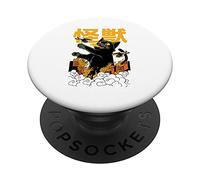 Kawaii Cat Japanese Black Anime Cat Airplanes Flying PopSockets Swappable PopGrip