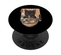 Kawaii Cat Japanese Ramen Noodle Vintage Manga PopSockets Adhesive PopGrip