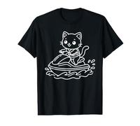 Kawaii Cat Jet Skiing Water Sports Cute Value Graphic T-Shirt