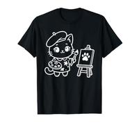 Kawaii Cat Painting Artist Painter Cute Value Graphic T-Shirt