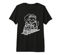 Kawaii Cat Railroader Railway Track Premium T-Shirt