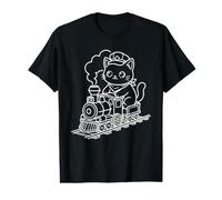 Kawaii Cat Railroader Railway Track Value Graphic T-Shirt