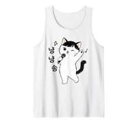 Kawaii Cat Singing Kpop Seoul South Korea Travel Souvenir Tank Top