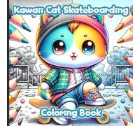 Kawaii Cat Skateboarding Coloring Book: The Cutest Cats on Skateboards - For Adults and Kids Anime Enthusiasts - A Colorful and Mindful Stress-Relief Journ