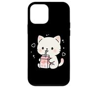 Kawaii Cat Strawberry Milk Cute aesthetic Anime Girls Teens Case for iPhone 12 mini