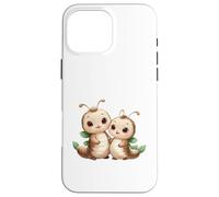 Kawaii Caterpillar Couple Adorable Larva Design Case for iPhone 16 Pro Max