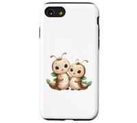 Kawaii Caterpillar Couple Adorable Larva Design Case for iPhone SE (2020) / 7/8