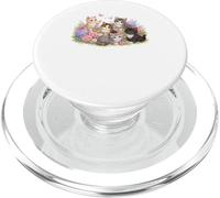 Kawaii Cats Flower Floral Kitten Kitties Cute Cats Owner PopSockets PopGrip for MagSafe