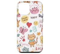 Kawaii Cats Happy Doodle Cute Lucky Positive Pastel Fun Case for iPhone 12 mini