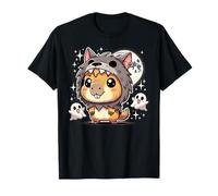 Kawaii Chibi Capybara Baby Wolf Costume Stars Moon Halloween T-Shirt