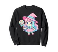 Kawaii Chibi Witch Candy Spooky Halloween Witchy Sweatshirt