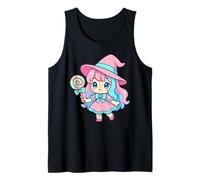 Kawaii Chibi Witch Candy Spooky Halloween Witchy Tank Top