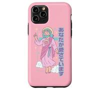 Kawaii Christian Manga Jesus You Are Loved Anime Pastel Pink Case for iPhone 11 Pro