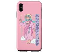 Kawaii Christian Manga Jesus You Are Loved Anime Pastel Pink Case for iPhone XS Max