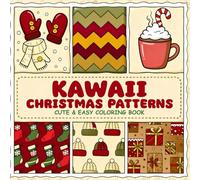 Kawaii Christmas Patterns - Cute & Easy Coloring Book