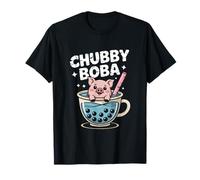Kawaii Chubby Boba Pig T-Shirt