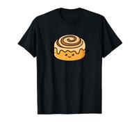 Kawaii Cinnamon Bun Cute Food Value Graphic T-Shirt, Men, Black, XL