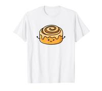 Kawaii Cinnamon Bun Cute Food Value Graphic T-Shirt, Men, White, XL
