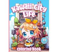 Kawaii City Life: Coloring Book for Kids & Adults | Cute City Scenes with Adorable Animals & Characters for Stress Relief and Relaxation (Kawaii Life)