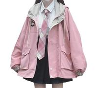 Kawaii Clothes for Teen Girls Kawaii Fall Jacket Cute Hoodies Zip up Girls' Outerwear Jackets Coats, Pink, XL