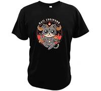 Kawaii Clothes Hail Lucipurr Tshirt I Love Cats Satan Demon Lucifer T Shirt Women Men Harajuku Aesthetic Tops Clothing O Neck Tee