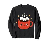 Kawaii Cocoa Cup with Marshmallows Cute Winter Design Sweatshirt