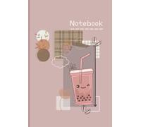 Kawaii coffee BoBa Edition COLOURED Journal notebook ♡ : 6x9 inch with beautiful design 100 pages it is a great choice for Christmas gifts, birthday gifts, Valentine's Day gifts, ♡♡♡♡