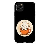 Kawaii Coffee Cat In Cup Case for iPhone 11 Pro Max