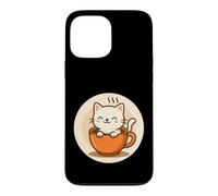 Kawaii Coffee Cat In Cup Case for iPhone 13 Pro Max