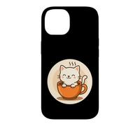 Kawaii Coffee Cat In Cup Case for iPhone 14