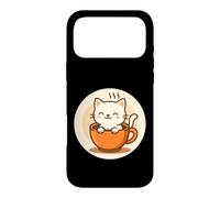 Kawaii Coffee Cat In Cup Case for iPhone 17 Pro Max