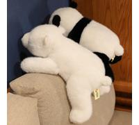 Kawaii Comfort Soft Animal Plush Throw Pillow Polar Bear Brown Bear Panda Lying On The Stuffed Animal Doll Pillow Decorate Room panda